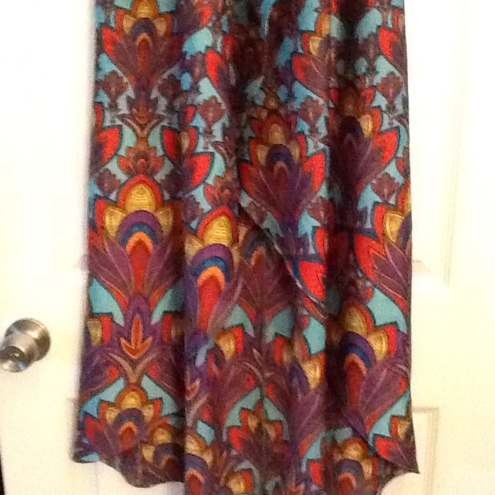 GORGEOUS! Boho Strapless Maxi Dress in Turquoise and Brown - Picture 4 of 6